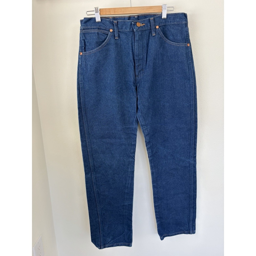 Wrangles Cowboy Cut Original Fit Men's Jeans - Dark Stonewash Size 34‎ x 32 EUC